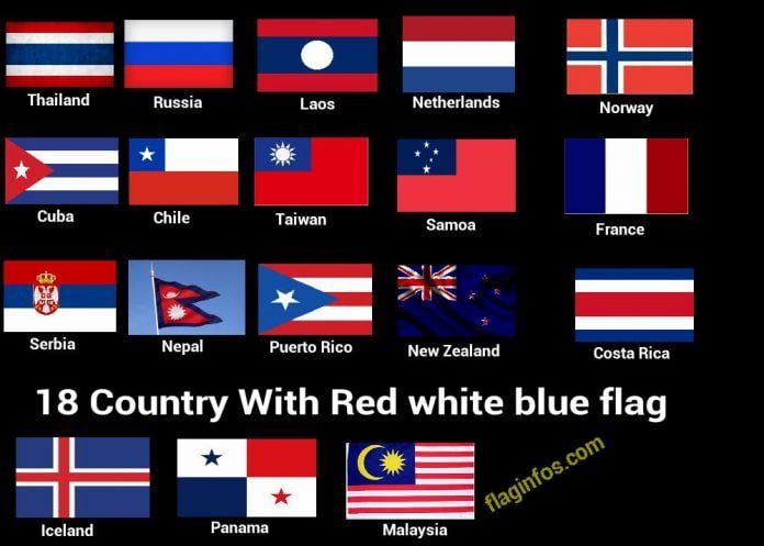 flag white blue red stripes